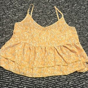 Ruffle babydoll tank top